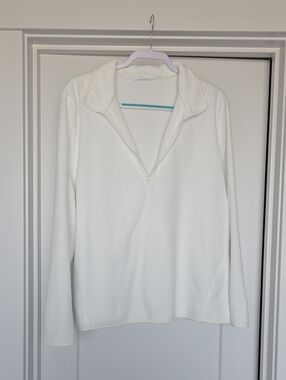 Primark White Half-Zip Cowl Neck Sweater